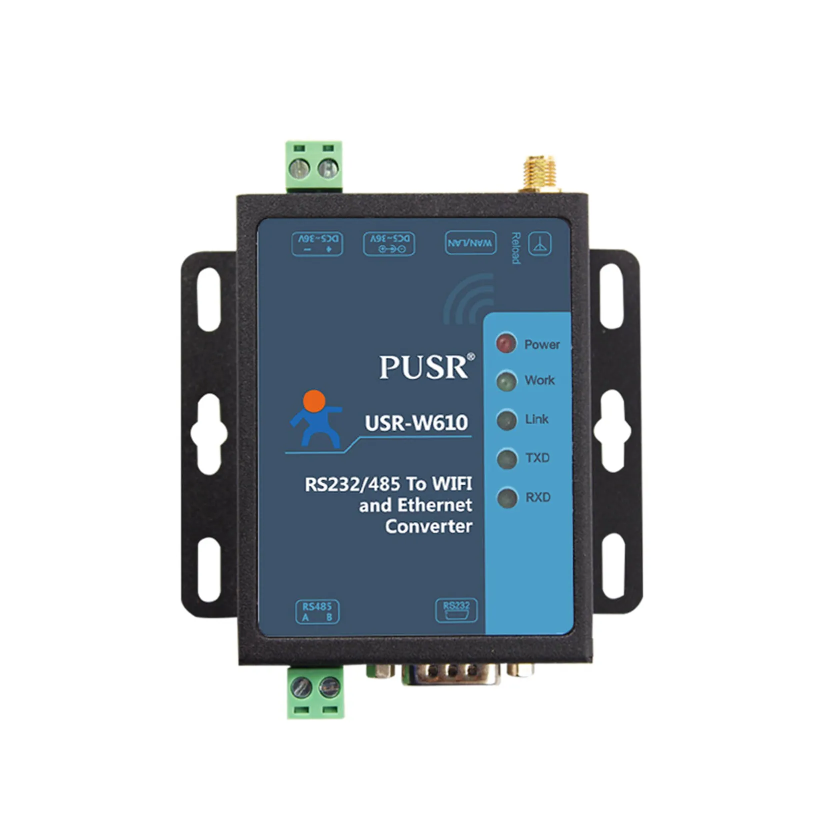 PUSR RS485 RS232 직렬 장치 서버, 직렬-와이파이, 와이파이-이더넷 변환기, Modbus 게이트웨이 USR-W610 지원 title=PUSR RS485 RS232 직렬 장치 서버, 직렬-와이파이, 와이파이-이더넷 변환기, Modbus 게이트웨이 USR-W610 지원
