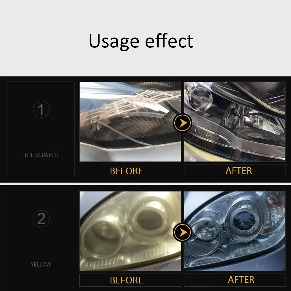 전조등 복원 키트 자동차 조명 광택기 복원기, 수리 디테일링 연마 페이스트, 플라스틱 헤드램프 왁싱 액체 폴리머