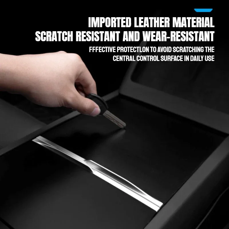 테슬라 모델 3 및 하이랜드 2024 센터 콘솔 패널 스티커, 스웨이드 필름, 탄소 중앙 제어 커버, 자동차 인테리어 액세서리