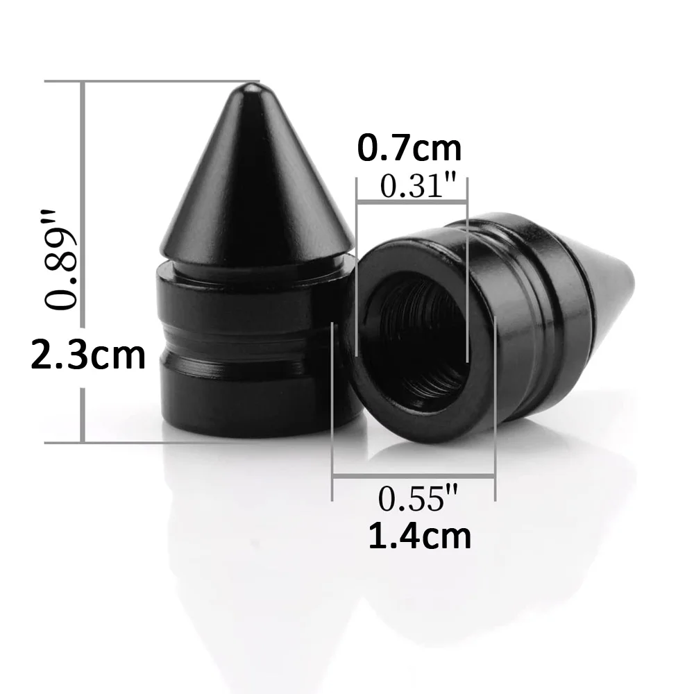 ZZTZZ 스파이크 알루미늄 밸브 스템 캡 자동차 오토바이 자전거 휠 캡 먼지 젖꼭지 캡 방진 자동차 타이어 액세서리