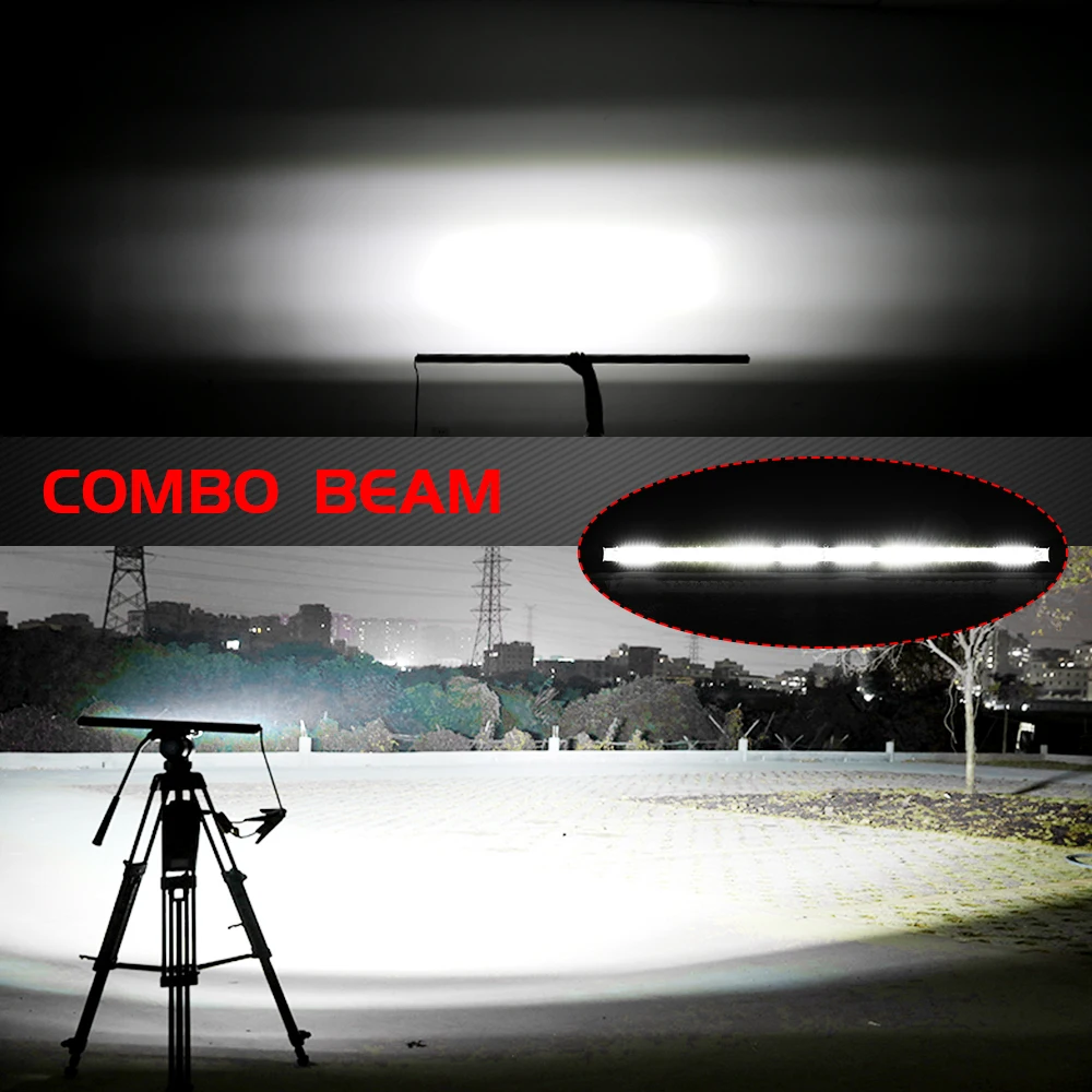 CO LIGHT 오프로드 LED 바 스팟 플러드 LED 라이트 바, 트럭 작업등, 4X4 UAZ 4WD ATV 자동차 Barra LED 운전 안개등, 12 인치-52 인치