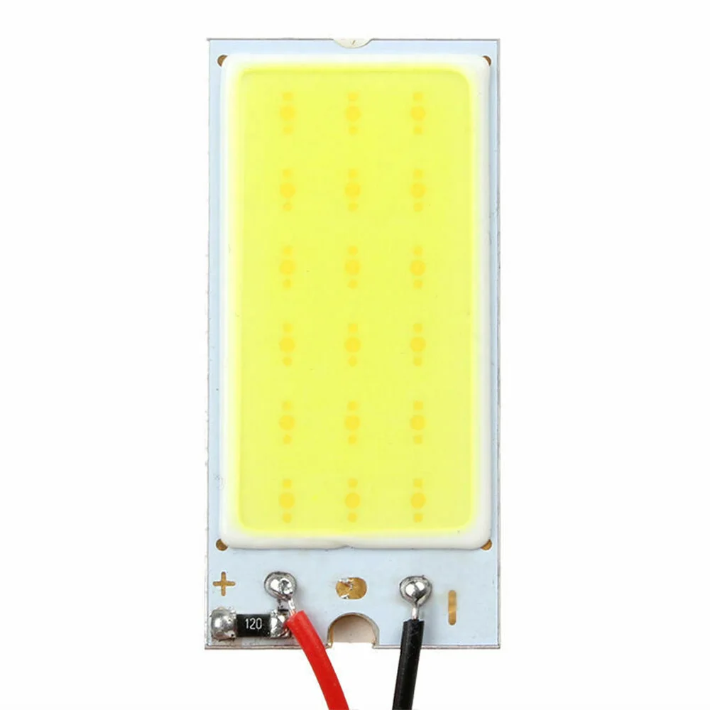 최신 5pcs DC12V 화이트 COB 18LED 패널 자동차 인테리어 돔 전구 T10 Festoon 12V 램프 COB LED 패널 조명