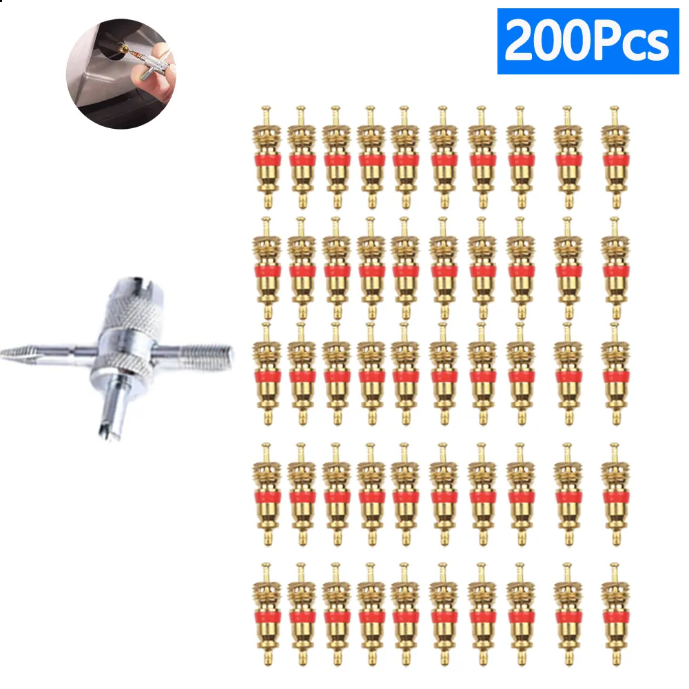 자동차 자전거 오토바이 구리 밸브 코어, 타이어 밸브 스템 제거 도구, 타이어 청소 수리 도구, 4 인 1, 10, 100, 200 개 title=자동차 자전거 오토바이 구리 밸브 코어, 타이어 밸브 스템 제거 도구, 타이어 청소 수리 도구, 4 인 1, 10, 100, 200 개 