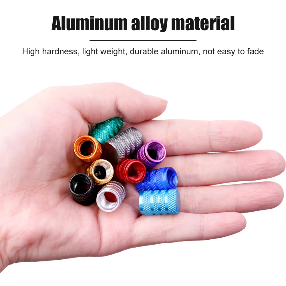 AUTCOAT-타이어 스템 밸브 캡, 알루미늄, 자동차 방진 캡, 타이어 휠 스템 에어 밸브 캡, 4 개/세트