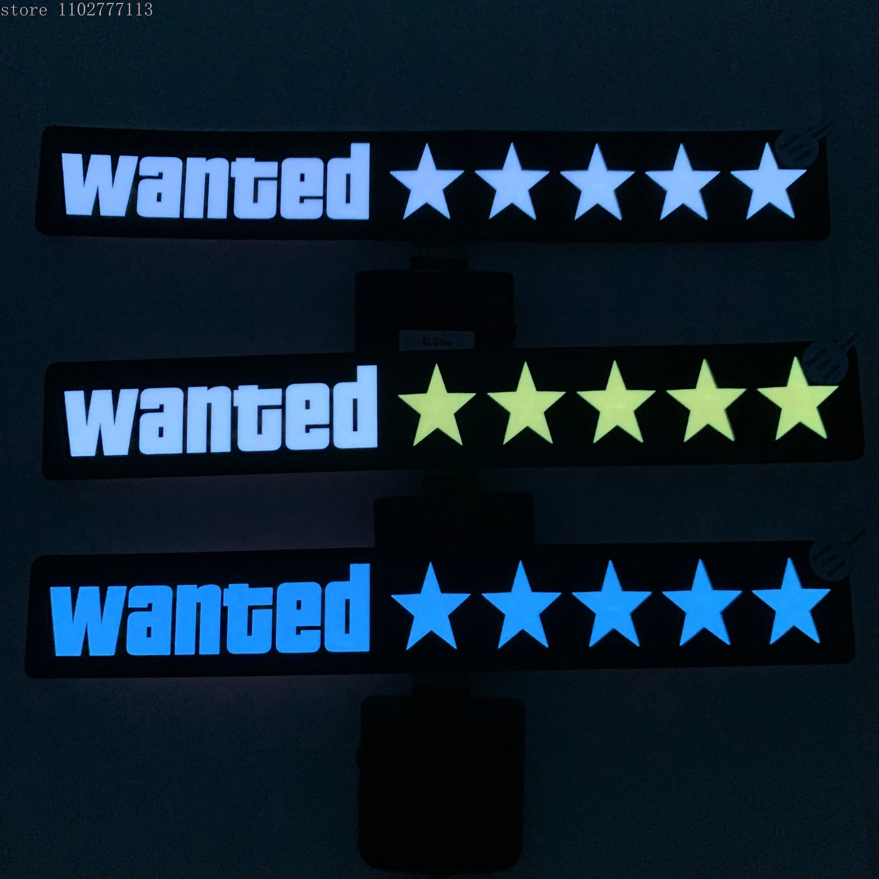 패션 JDM 자동차 LED 장식 조명 스티커, 깜박이는 조명, 앞 유리 글로우 패널, 전기 마커 램프