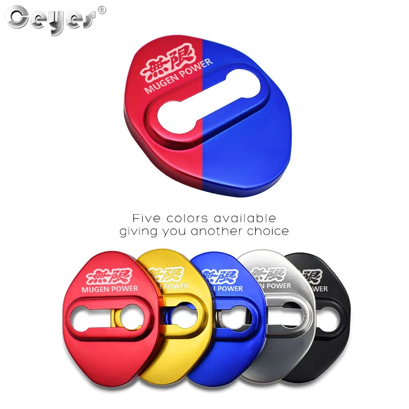 Ceyes 자동차 액세서리 장식 및 보호 도어락 커버 케이스, 혼다 무겐 파워 타이퍼, 시빅 어코드 CRV 오토 스타일링, 4 개