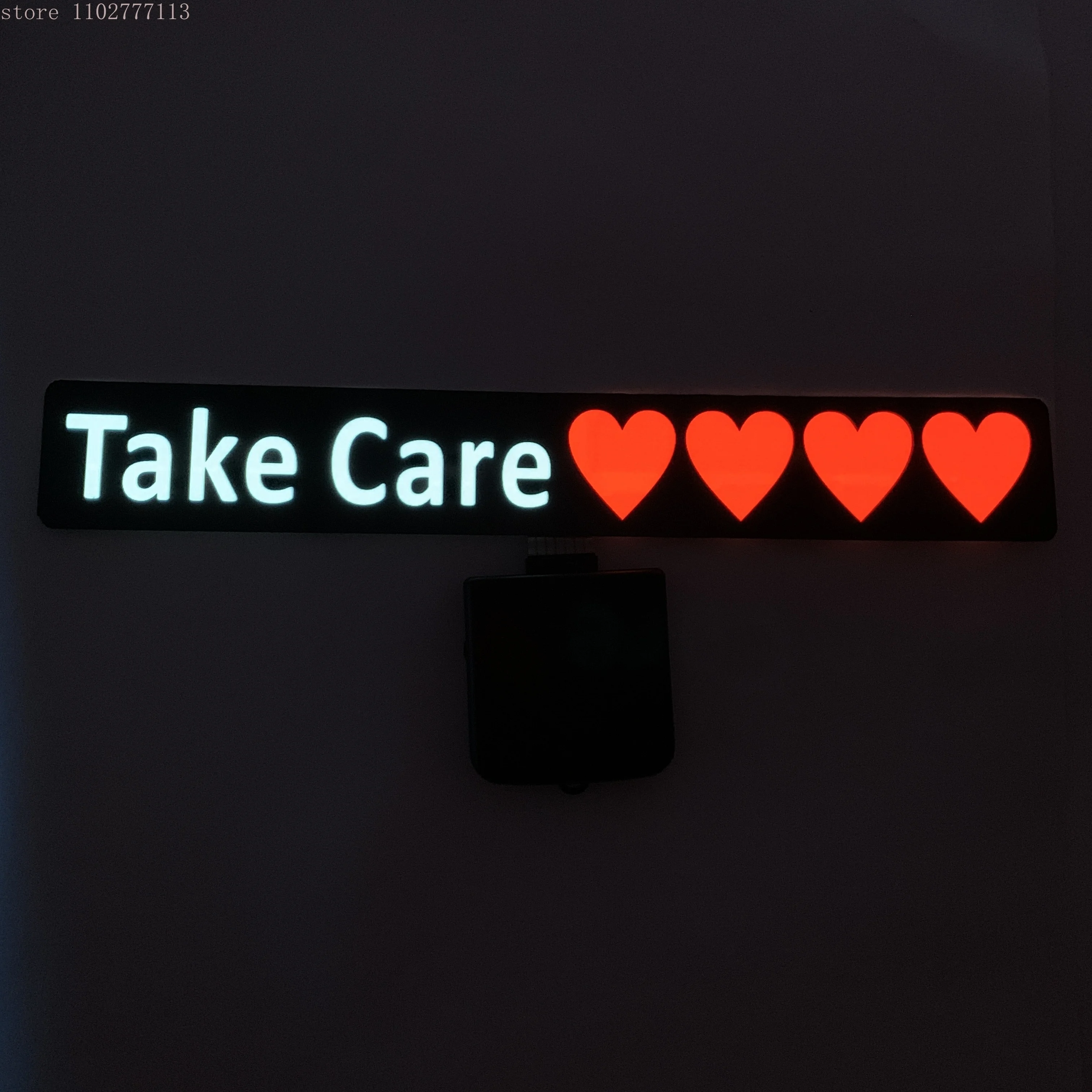 패션 JDM 자동차 LED 장식 조명 스티커, 깜박이는 조명, 앞 유리 글로우 패널, 전기 마커 램프