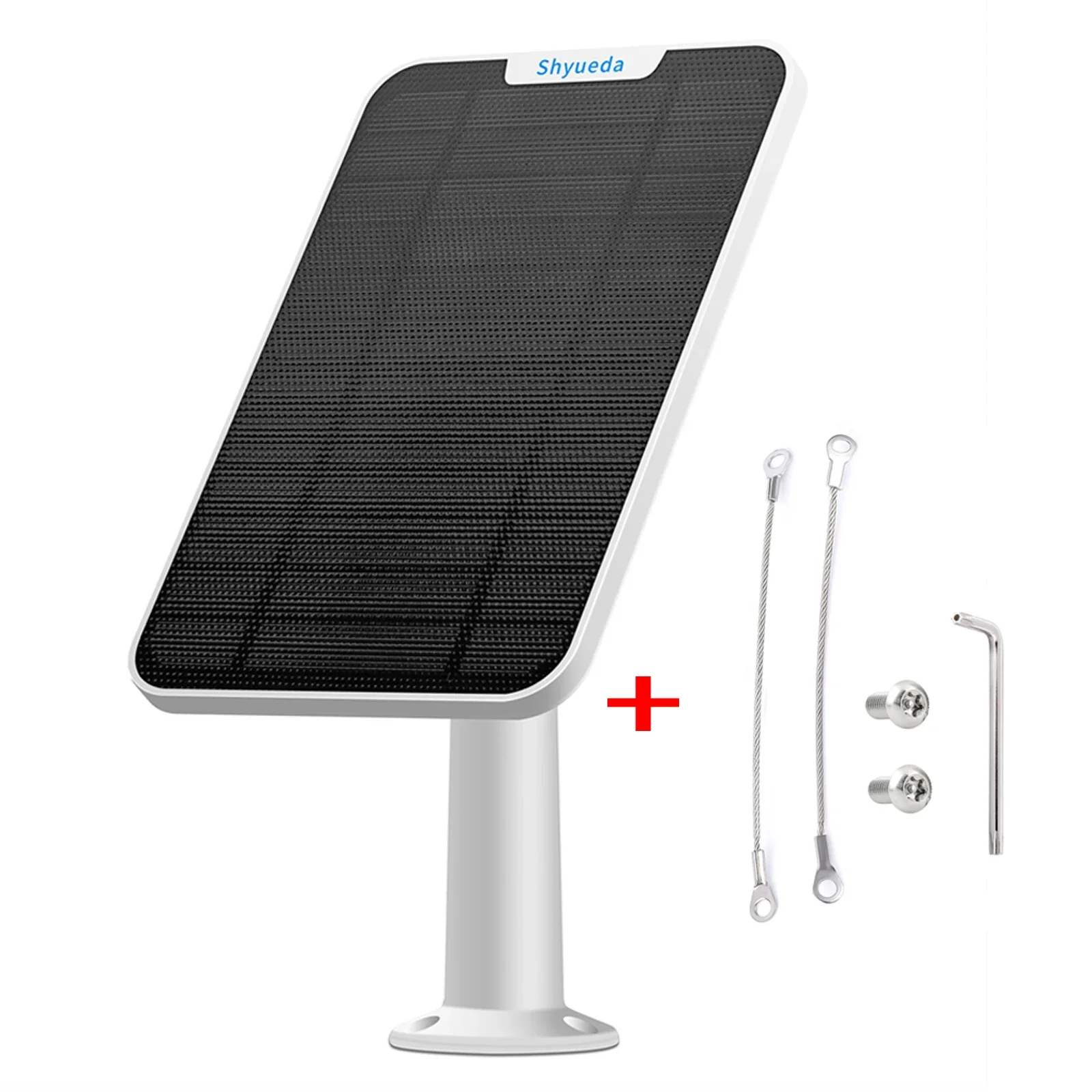 네스트 카메라용 태양 전지 패널, 내후성 13.1ft 전원 케이블 마운트, 도난 방지 및 낙하 방지 보안 체인, 4W, 배터리, 신제품