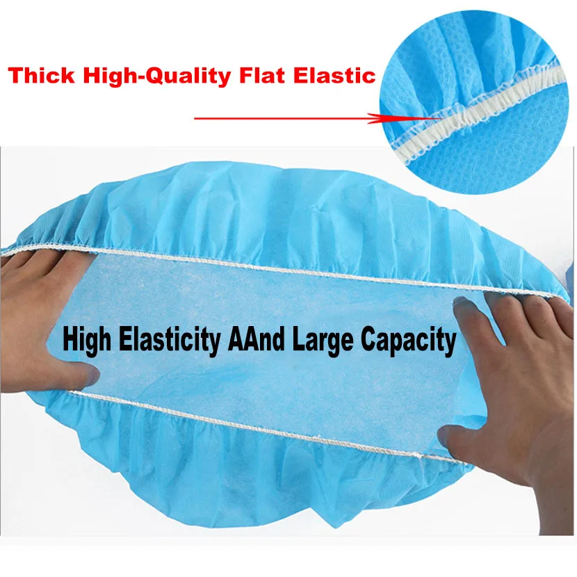 부직포 일회용 모자, 통기성, 방진, 탄력 있는 스레드 라운드 모자, 탈모 방지, 식품 주방 요리에 사용