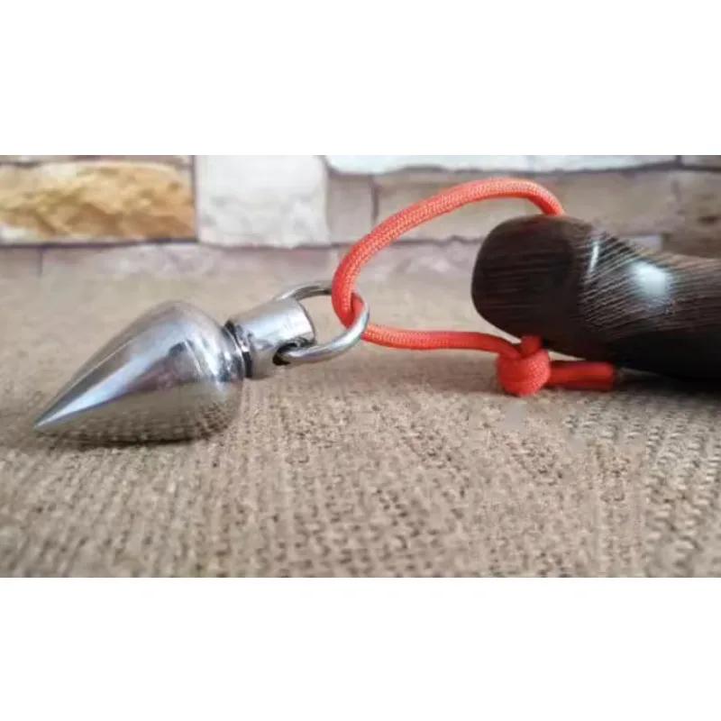 야외 EDC 웬지 우드 피트니스 EDC 백 노킹 자기 방어 스틱 나무 스틱, 개 스틱, 깨진 창문 보호