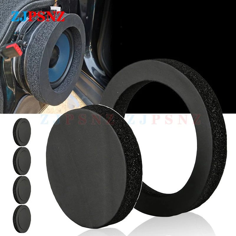 범용 자동차 스피커 링, 베이스 문짝 트림, 방음 코튼 오디오 스피커 사운드, 자체 접착 단열 링, 4, 5/6.5 인치