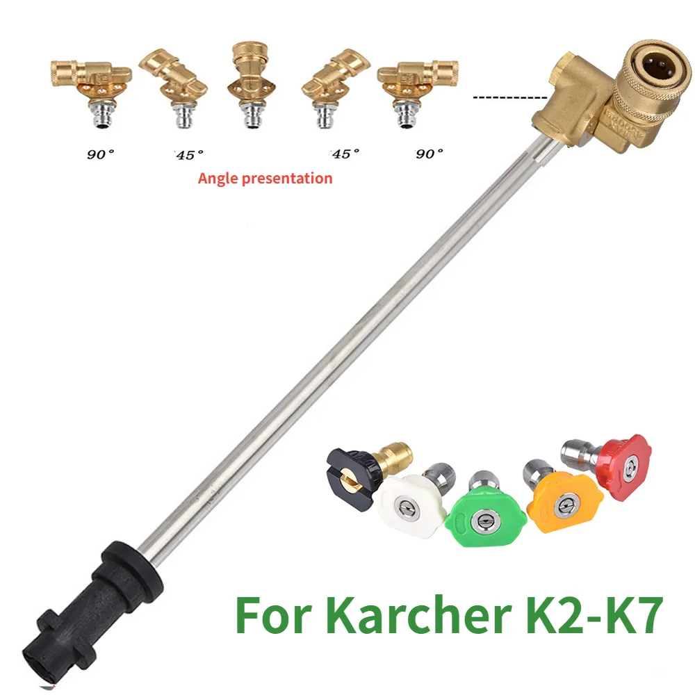 고압 세척 건 익스텐션 지팡이, 180 도 피벗 커플러 어댑터 및 노즐 포함, Karcher K2 K3 K4 K5 K7 title=고압 세척 건 익스텐션 지팡이, 180 도 피벗 커플러 어댑터 및 노즐 포함, Karcher K2 K3 K4 K5 K7 