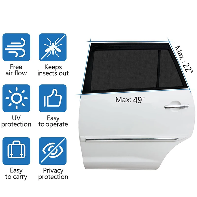 자외선 차단 햇빛가리개 바이저 쉴드, 범용 자동차 스타일링 액세서리, 사이드 윈도우 쉐이드 커튼, 후면 윈도우 커버, 2 개, 4 개