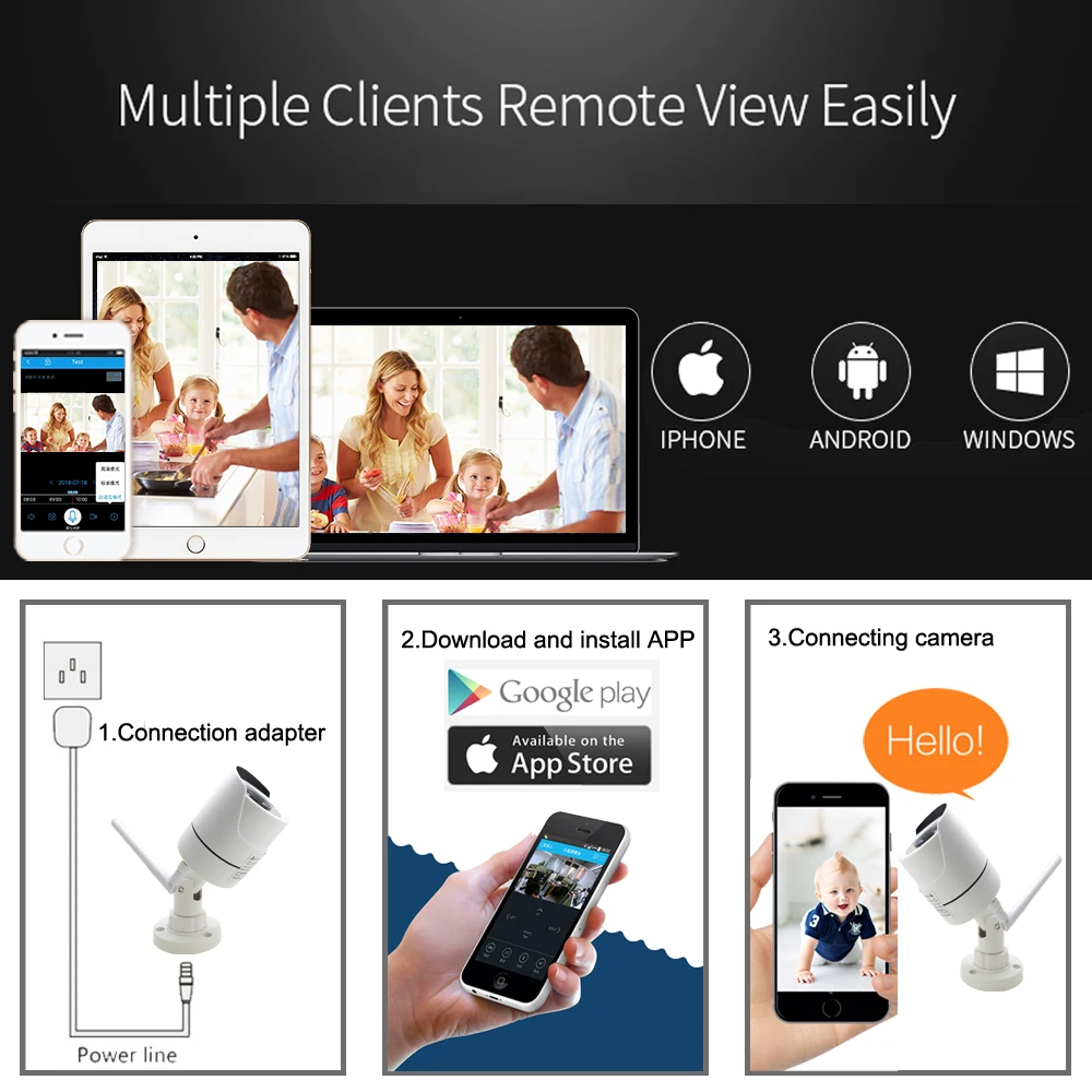 와이파이 카메라 IP 1080P 960P 720P 오디오 야외 CCTV 보안 홈 HD 감시 방수 무선 적외선 홈 카메라 JIENUO