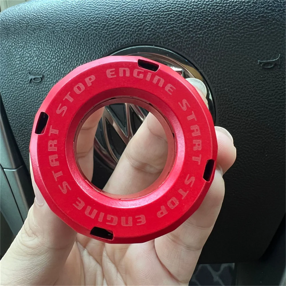 자동차 모토 엔진 시동 정지 단추 커버, 점화 스위치, 블레이드형 회전 보호 캡, 실내 장식 스티커