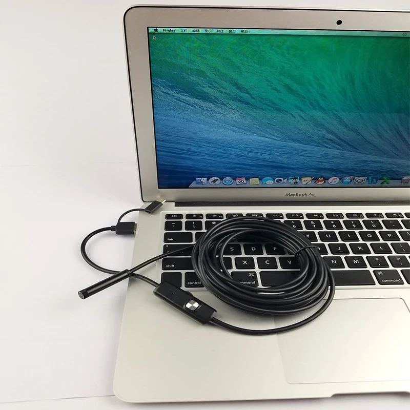 CMOS 보어스코프 검사 검이경 카메라, 안드로이드 및 컴퓨터 디지털 현미경용, USB 8mm, 2MP, 1080P, 3in 1