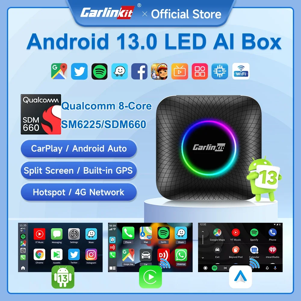 CarlinKit CarPlay Ai TV Box 안드로이드 13 SDM660 SM6225 8 코어 무선 CarPlay 안드로이드 자동 4G LTE 스마트 카 플레이 스트리밍 박스 Netflix IPTV Google Play 스토어 용 FOTA 업그레이드 title=CarlinKit CarPlay Ai TV Box 안드로이드 13 SDM660 SM6225 8 코어 무선 CarPlay 안드로이드 자동 4G LTE 스마트 카 플레이 스트리밍 박스 Netflix IPTV Google Play 스토어 용 FOTA 업그레이드 