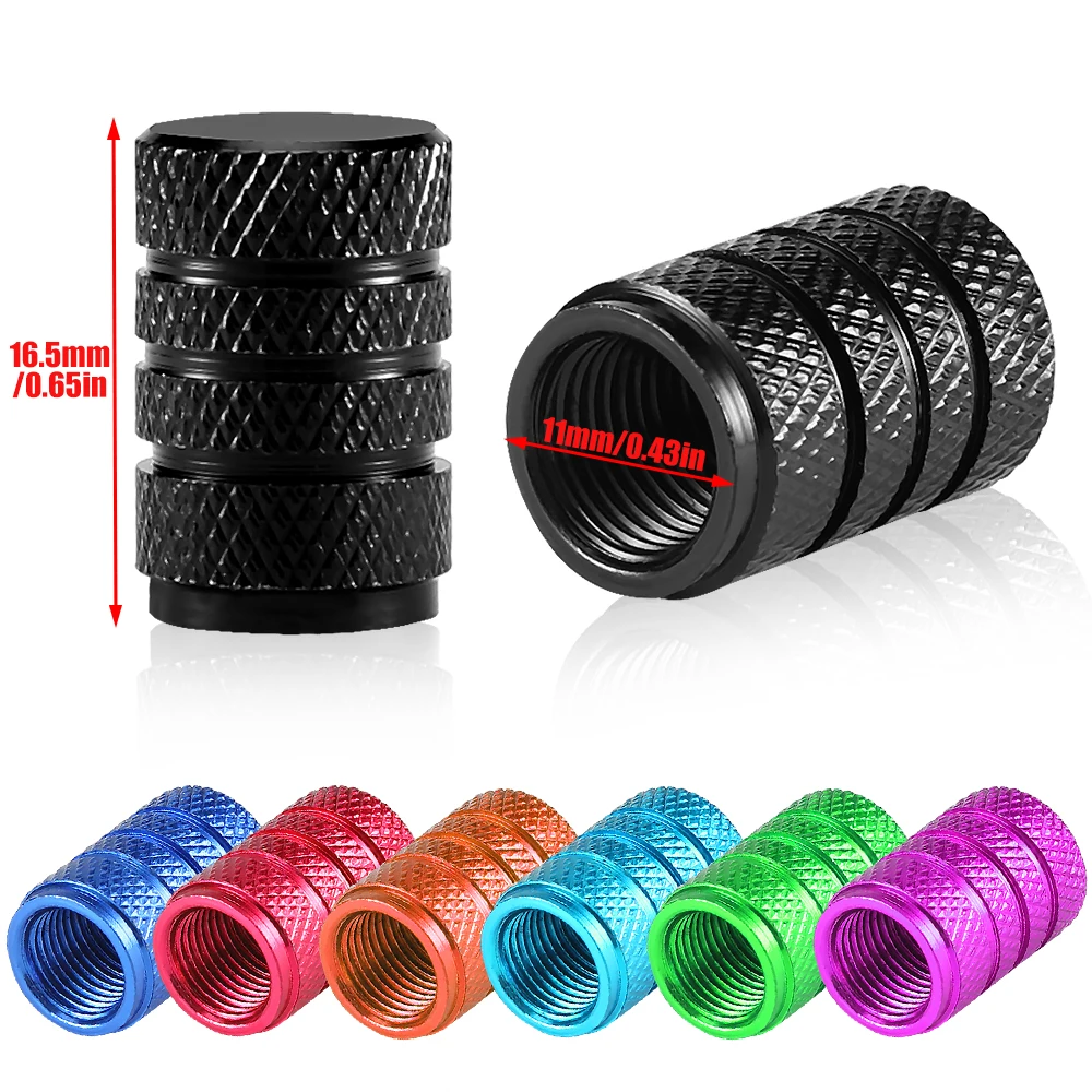 AUTCOAT-타이어 스템 밸브 캡, 알루미늄, 자동차 방진 캡, 타이어 휠 스템 에어 밸브 캡, 4 개/세트