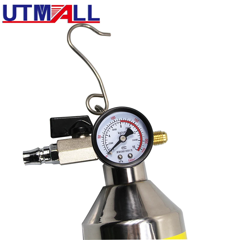 A/C AC 에어컨 시스템 플러시 캐니스터 건 키트, 에어컨 플러시 냉각 에어건 세트, R134 R12 R22 R410 R404