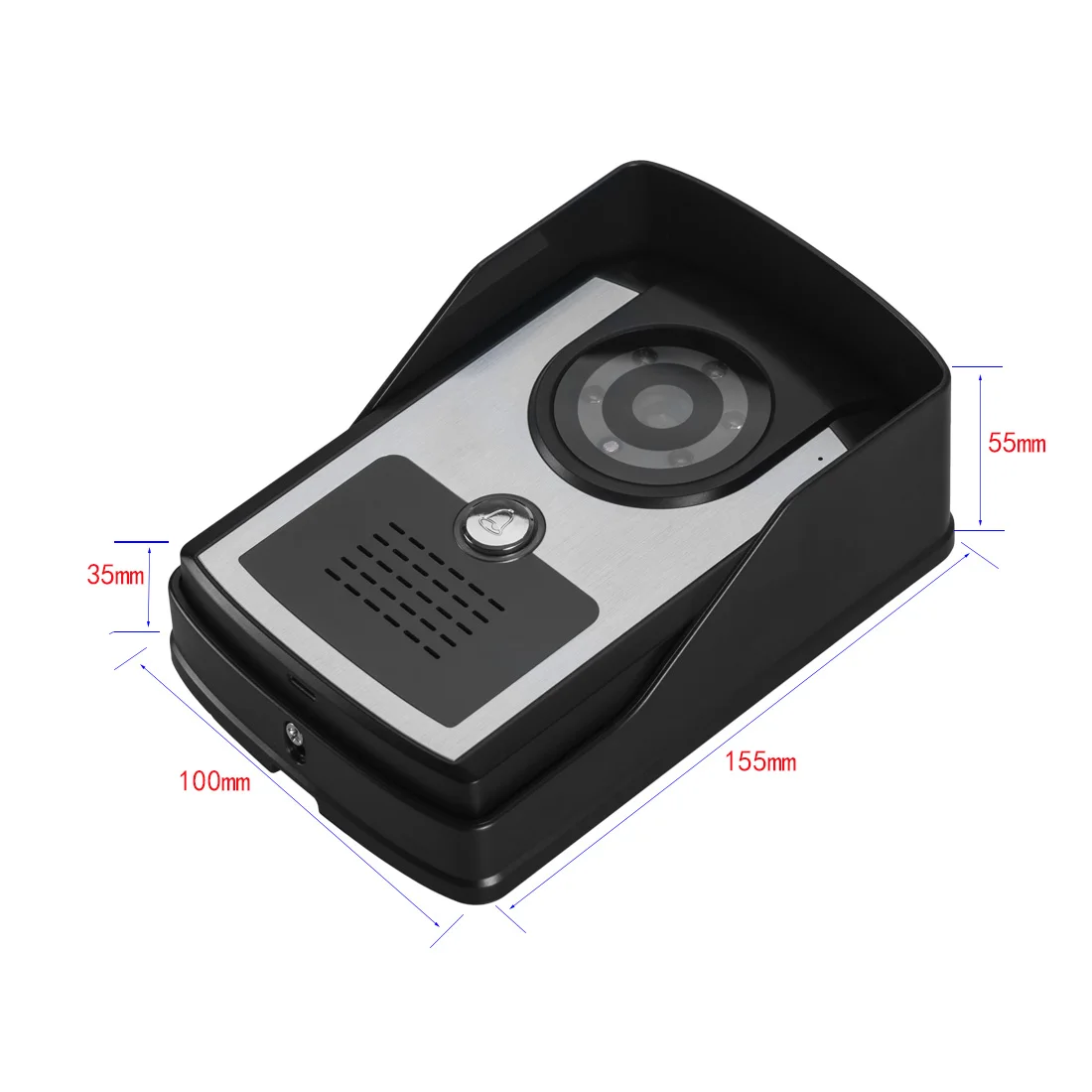 컬러 개인 주택 워키토키, 유선 시각 문짝 전화, 야외 적외선 카메라, 방수 잠금 해제, 1000TVL, 7 인치