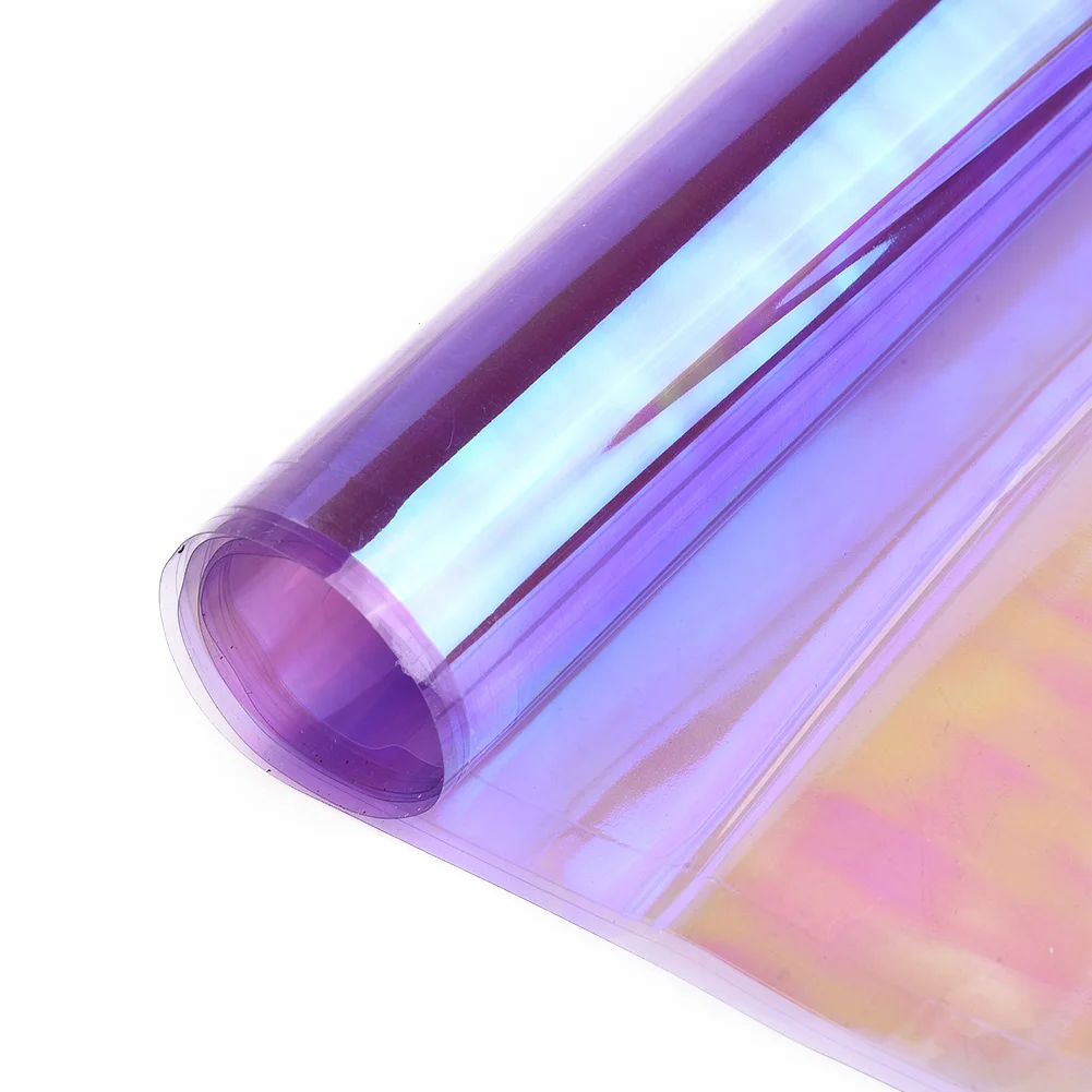 보라색 카멜레온 자동차 스타일링 헤드라이트, 미등 반투명 필름 조명, 색상 변경, 자동차 필름 스티커, 12 인치 X24 인치