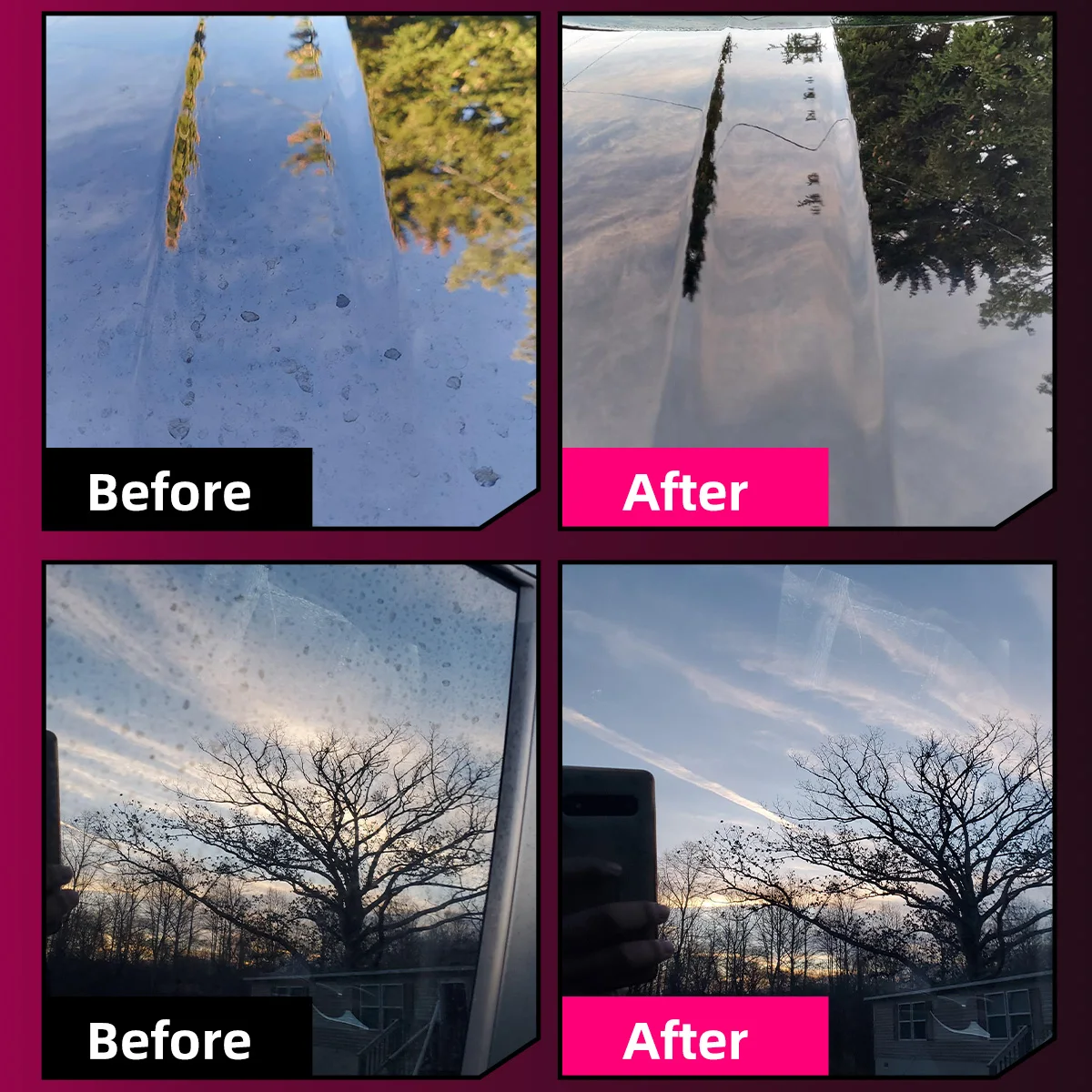 페인트 및 유리 스팟 제거제 경도 물 자국 미네랄 침전 묵은 얼룩 강력한 얼룩 제거제 표면 복원 솔루션