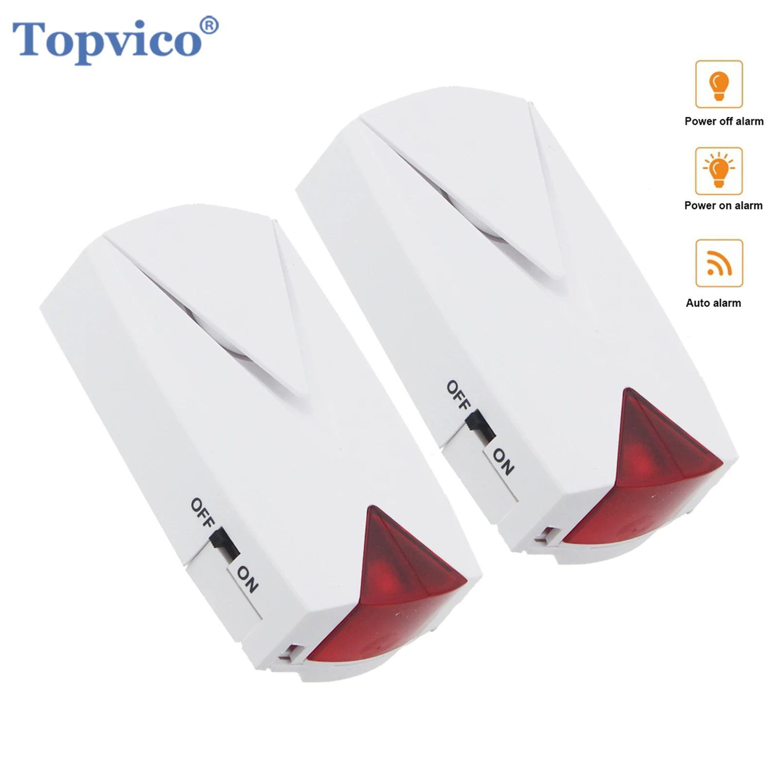 Topvico 2pcs 정전 경보 Off + On 감지기 경고 100V - 220V 냉동고/의료 정전 센서 led가있는 118dB 시끄러운 사이렌 title=Topvico 2pcs 정전 경보 Off + On 감지기 경고 100V - 220V 냉동고/의료 정전 센서 led가있는 118dB 시끄러운 사이렌 