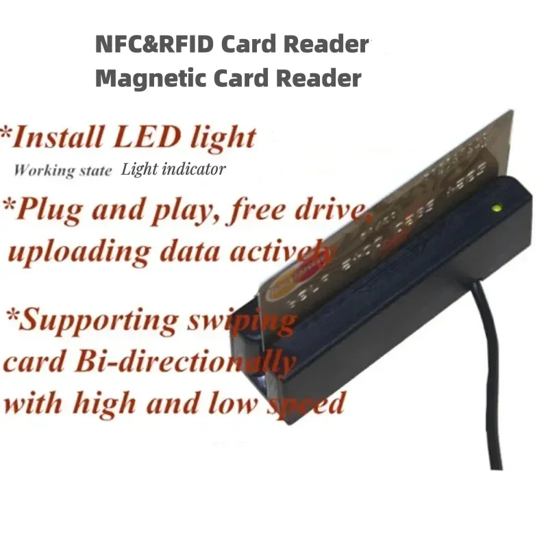 비접촉식 USB NFC 카드 리더, 플러그 앤 플레이 다기능 RFID 카드 리더, S50, S70, 14443 ISO7816-1/2/3 프로토콜
