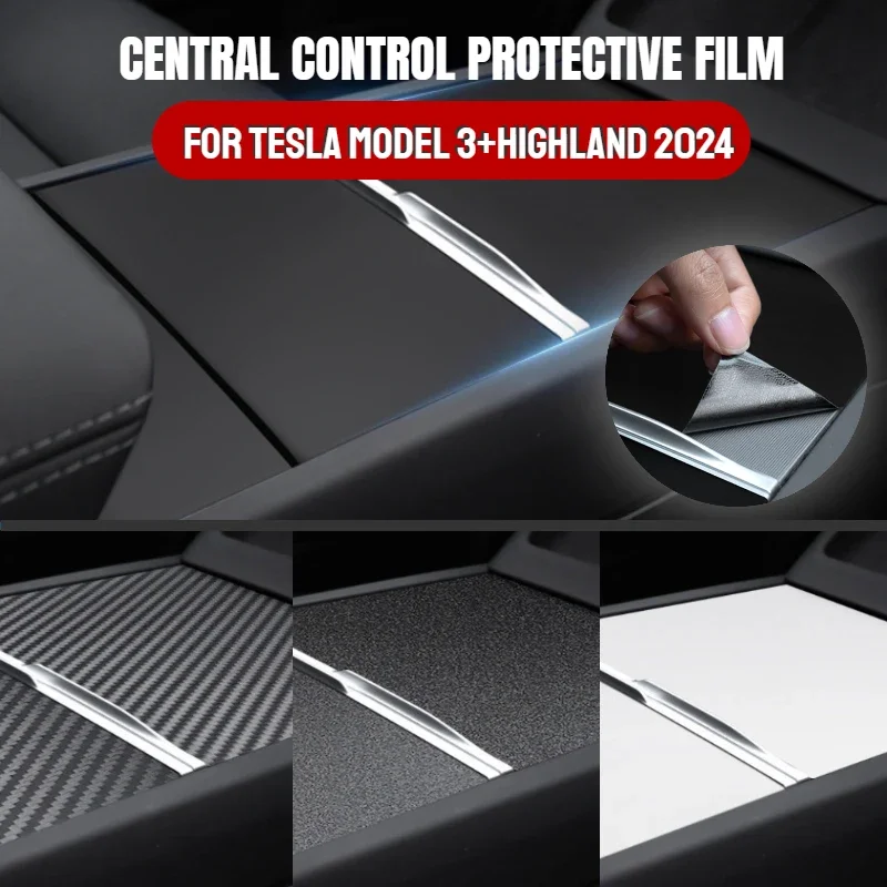테슬라 모델 3 및 하이랜드 2024 센터 콘솔 패널 스티커, 스웨이드 필름, 탄소 중앙 제어 커버, 자동차 인테리어 액세서리 title=테슬라 모델 3 및 하이랜드 2024 센터 콘솔 패널 스티커, 스웨이드 필름, 탄소 중앙 제어 커버, 자동차 인테리어 액세서리