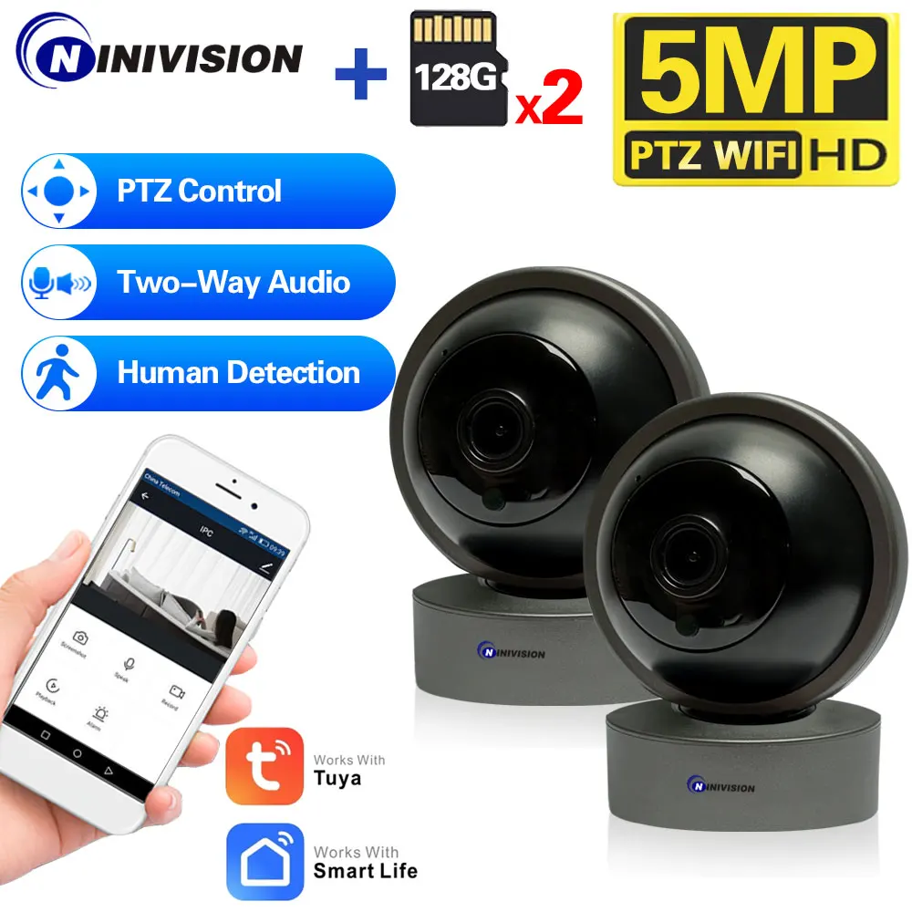 투야 와이파이 PTZ 카메라, 블랙 실내 베이비 모니터, 스마트 홈 무선 야간 투시, P2P 보안 비디오 감시 IP 카메라, 2K, 5MP title=투야 와이파이 PTZ 카메라, 블랙 실내 베이비 모니터, 스마트 홈 무선 야간 투시, P2P 보안 비디오 감시 IP 카메라, 2K, 5MP 