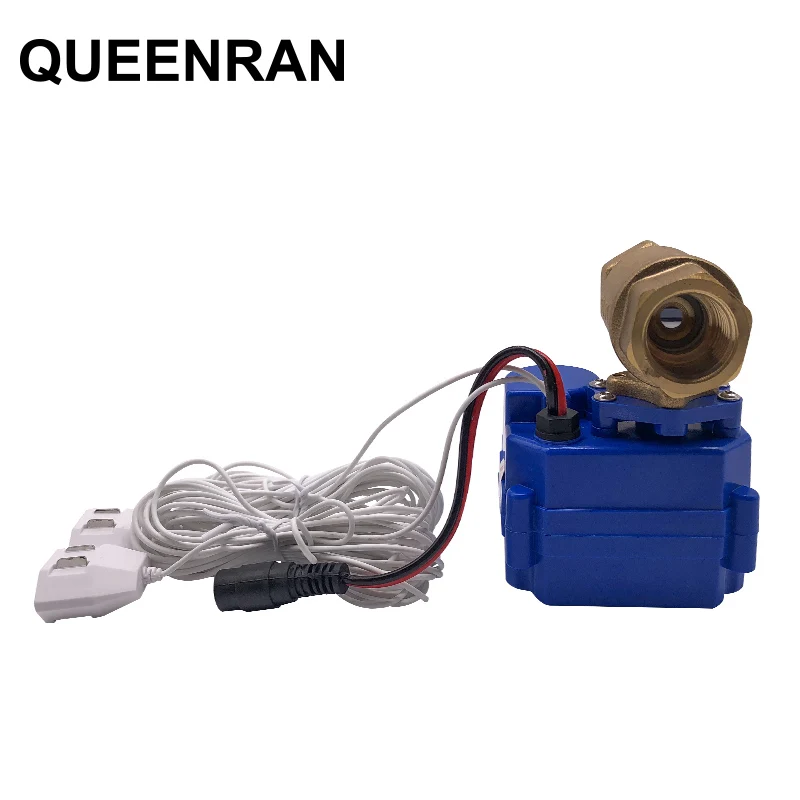 누수 경보 시스템 누수 센서, 황동 밸브 포함, 1/2 인치 (DN15), 3/4 인치 (DN20), 1 인치 (DN25) 누수 방지