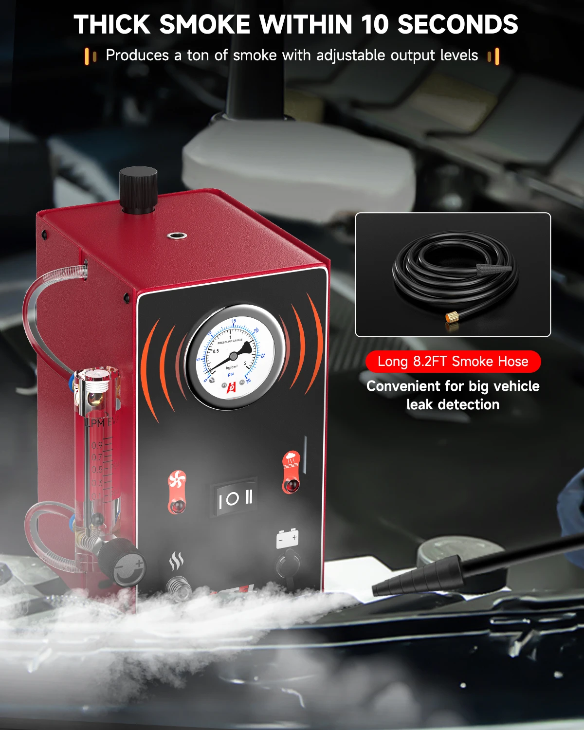 ANCEL S300 자동차 연기 누출 감지기 EVAP 파이프 흡연 발생기 파이프 누출 분석기 테스터 EVAP 시스템 진단 도구