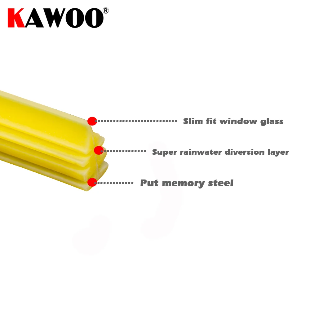 실리카 겔 실리콘 리필 스트립 자동차 와이퍼 블레이드, 프레임리스 와이퍼용 실리콘 고무 밴드, 26 