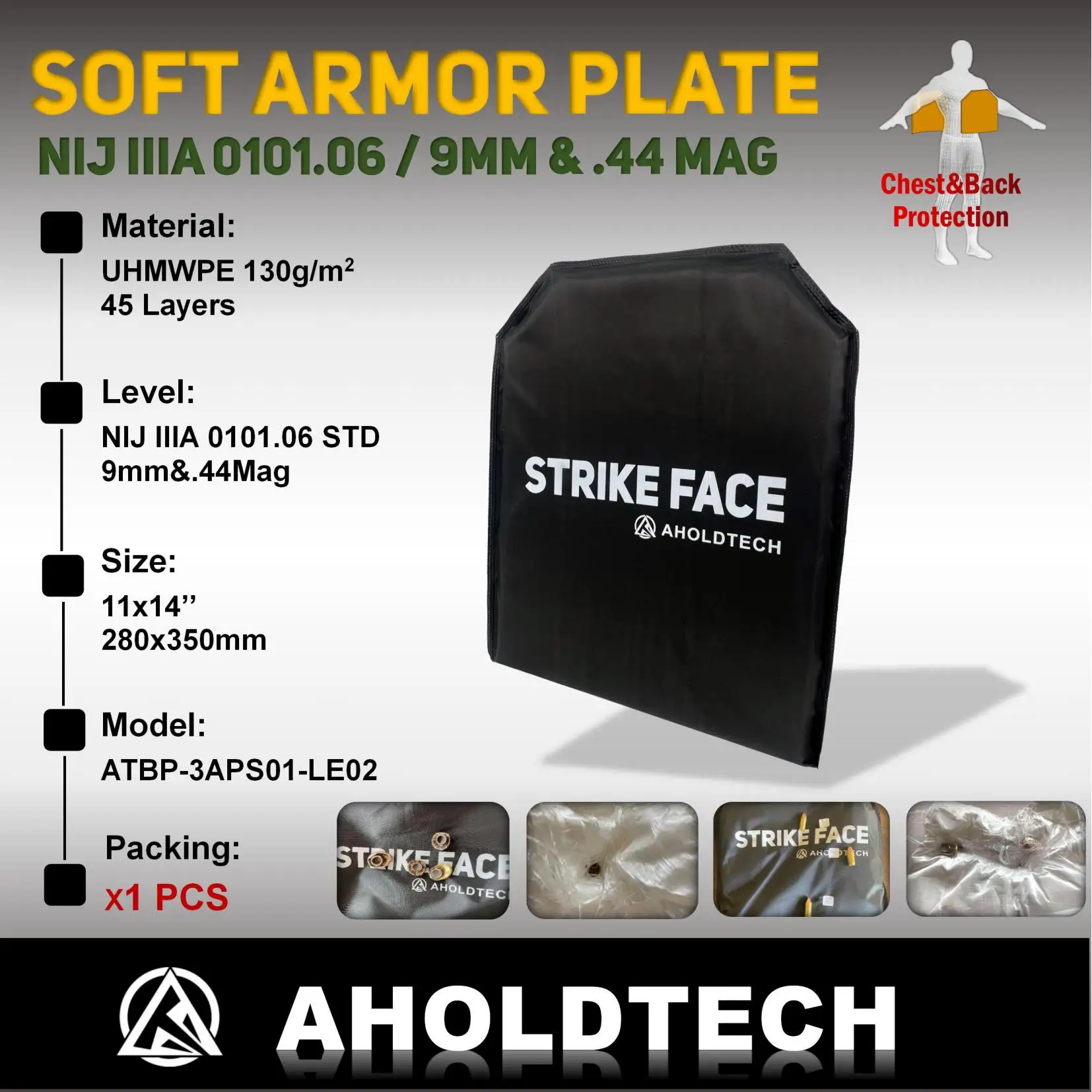 Aholdtech LE & LT NIJ IIIA 3A 소프트 방탄 플레이트, 방탄 조끼, 배낭 탄도 보드, 큰 플레이트, 11x14, 10x12 title=Aholdtech LE & LT NIJ IIIA 3A 소프트 방탄 플레이트, 방탄 조끼, 배낭 탄도 보드, 큰 플레이트, 11x14, 10x12