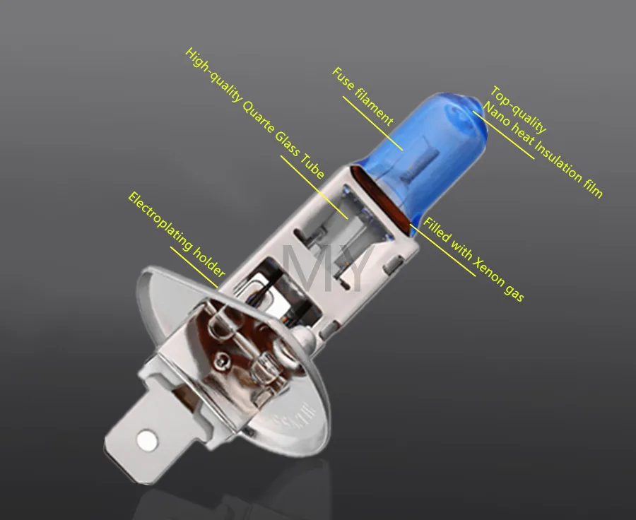 차량용 할로겐 전구 안개 전조등 램프, H1 H3 H4 H7 H8 H9 H11 9005 HB3 9006 HB4, 55W 100W 12V 4300K 6000K