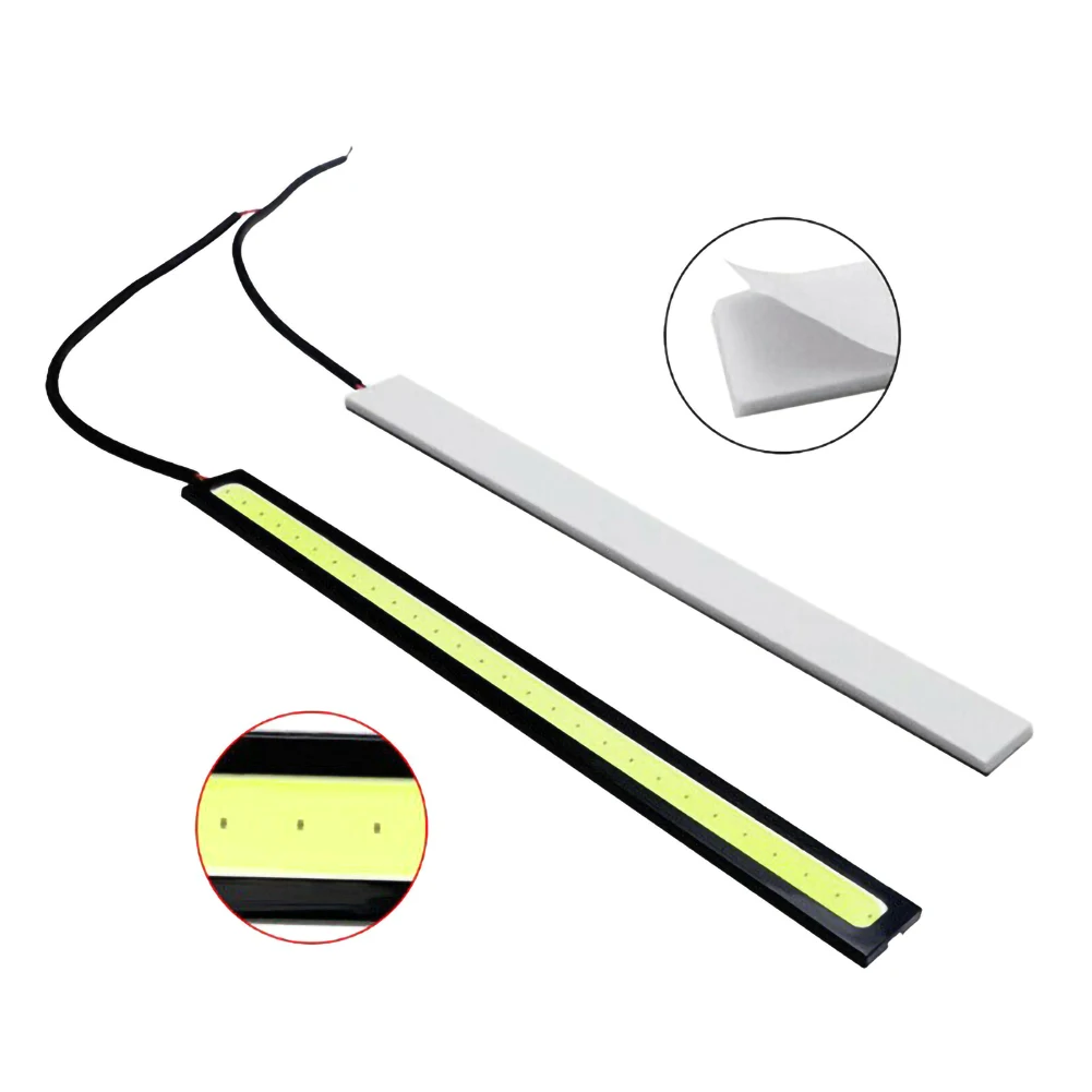 자동차 LED COB 전구 12V 6000K 화이트 패널 DRL 인테리어 조명, 외부 분위기 램프 주간 주행 조명, 작업 조명 스트립, 1 개