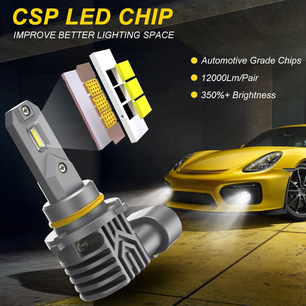 30000Lm CANBUS H8 LED 노란색 흰색 HB4 H10 H11 Led 안개등 H16JP LED 전구 자동차 운전 램프 도요타 스코다 포드 라다, 2 피스