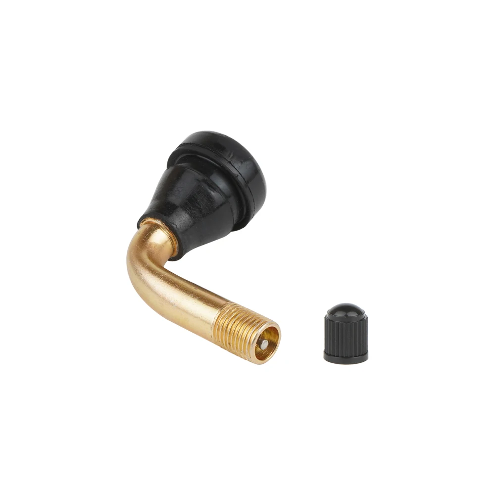 스냅인 고무 베이스, 90 도 타이어 밸브 스템, 튜브리스 타이어 림 스쿠터 오토바이 캡 포함, PVR50 PVR60 PVR70, 100 개