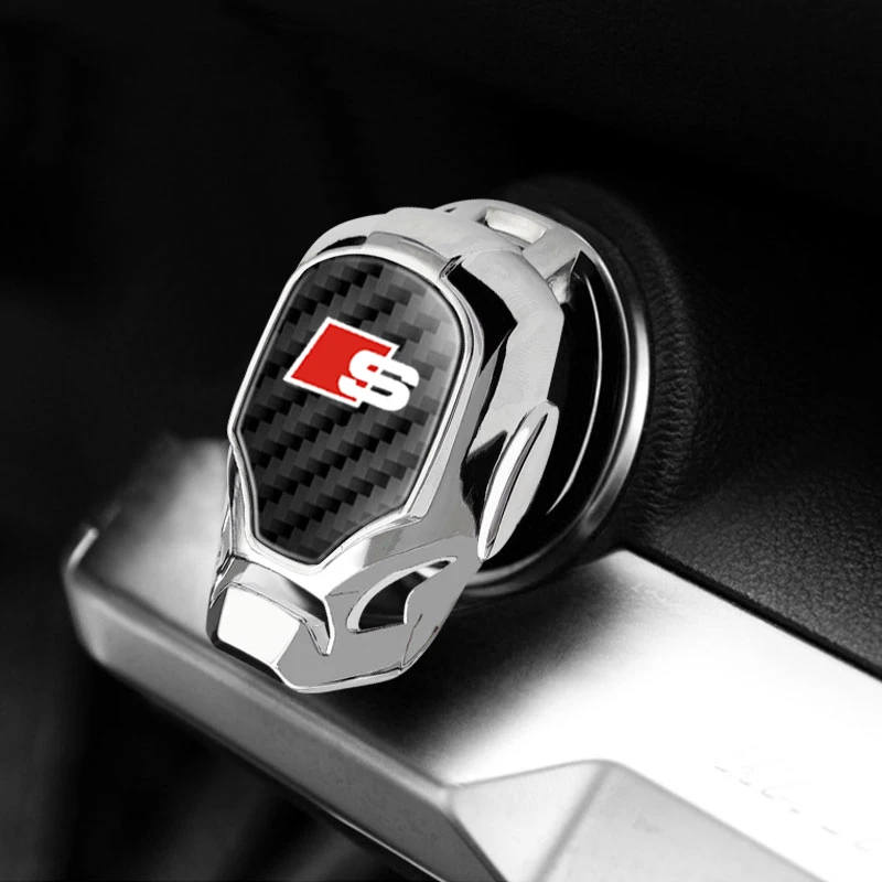 자동차 엔진 원 버튼 시동 스위치 버튼 장식 스티커, 아우디 S A1 A3 A4 A5 A6 RS TT S4 S5 S6 S7 Q3 Q5 Q7 C5 C6 B4 B5