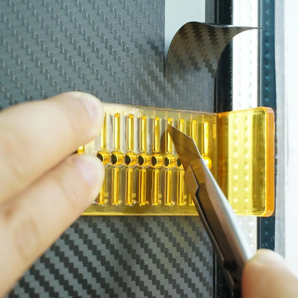 FOSHIO 1/3pcs 자동차 탄소 비닐 포장 스퀴지 스티커 데칼 필름 마크 스크레이퍼 플라스틱 컷 보조 도구 창 로그인 만들기