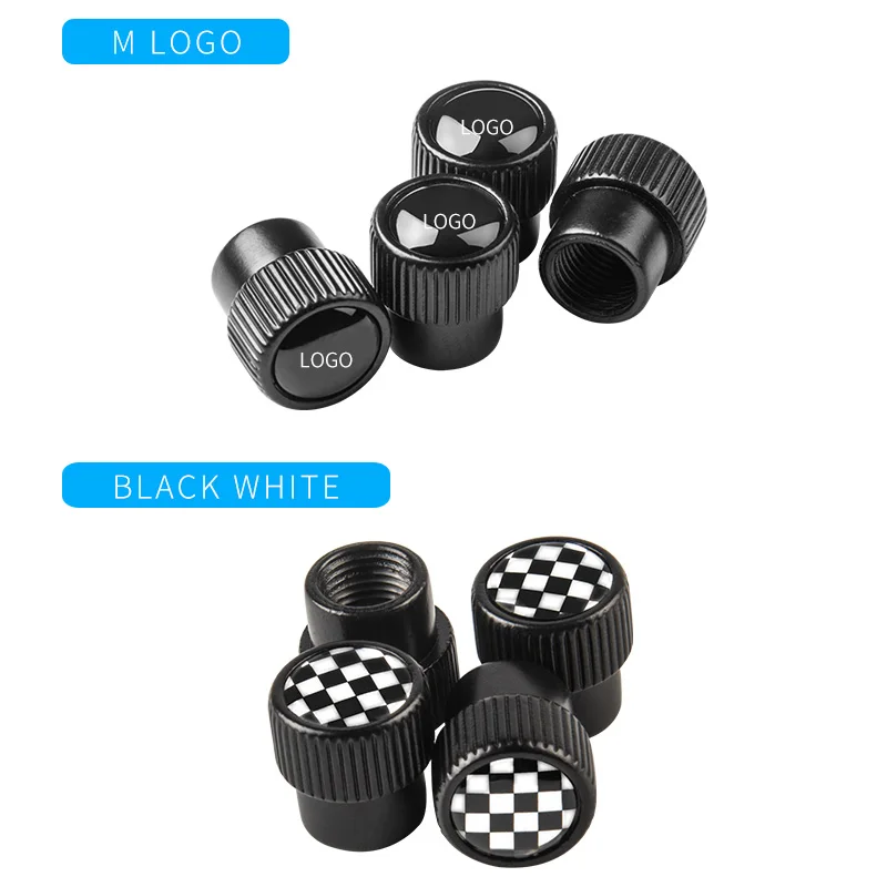 자동차 휠 타이어 방진 밸브 캡 아연 합금 타이어 림 스템 커버, BMW X1 X3 X4 X5 X6 외부 액세서리 차량, 4 개