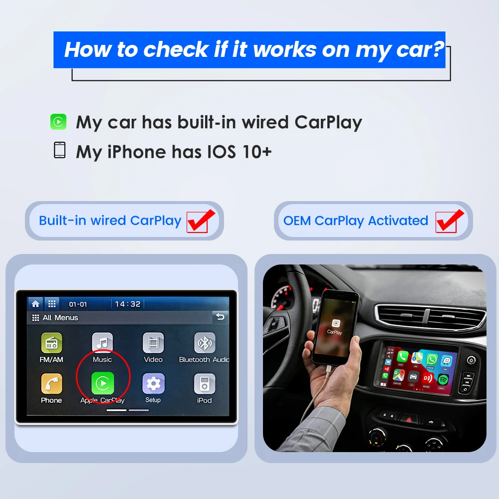 CarlinKit 5.0 3.0 카플레이 무선 어댑터, Ai 박스, 아우디, 마쓰다, 포르쉐, 폭스바겐, 볼보, 시트로엥, 닛산, 기아용, 5GWifi
