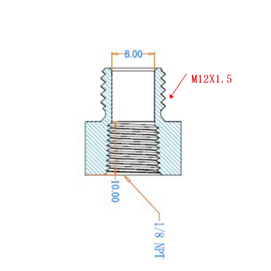 엔진 오일 압력 센서 어댑터 커넥터, M12X1.5 ~ 1/8 NPT, LS 시리즈, 구리 와셔 포함
