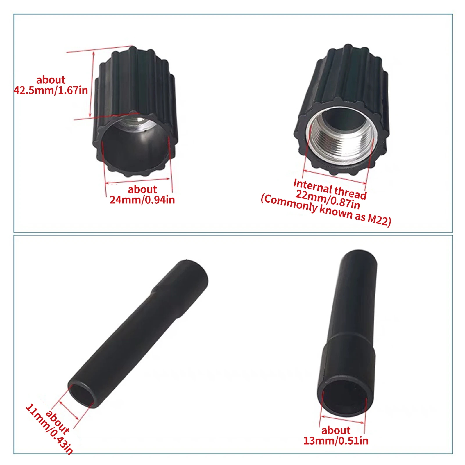 고압 와셔 호스 삽입 피팅, DN6 D15mm 링 너트, M22 자동차 와셔 물 청소 호스 파이프 피팅 트위스트 커넥터