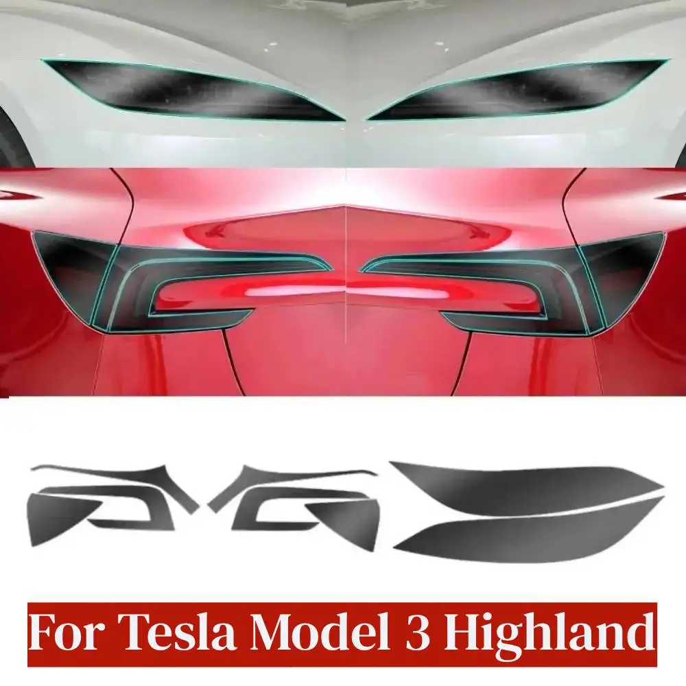 테슬라 모델 3 하이랜드 2023 2024 전조등 보호 필름, 모델 3 + 전조등 테일 램프 블랙 색상 변경 필름 title=테슬라 모델 3 하이랜드 2023 2024 전조등 보호 필름, 모델 3 + 전조등 테일 램프 블랙 색상 변경 필름
