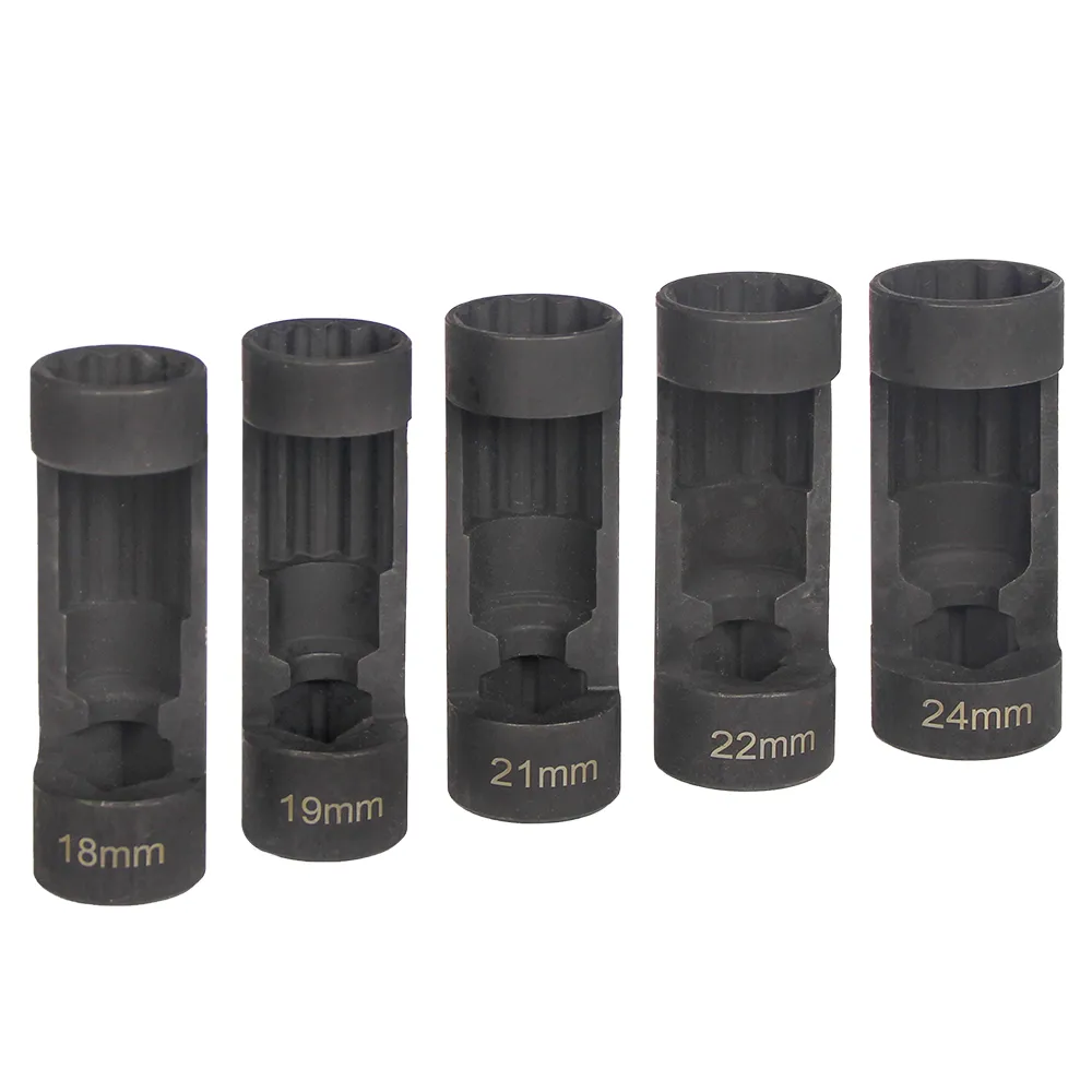자동차 수리 도구용 서스펜션 스트럿 소켓, 크롬 바나듐 스틸 스트럿 너트 소켓 세트, 12 포인트, 1/2 인치 드라이브, 18-24mm, 5 개 title=자동차 수리 도구용 서스펜션 스트럿 소켓, 크롬 바나듐 스틸 스트럿 너트 소켓 세트, 12 포인트, 1/2 인치 드라이브, 18-24mm, 5 개