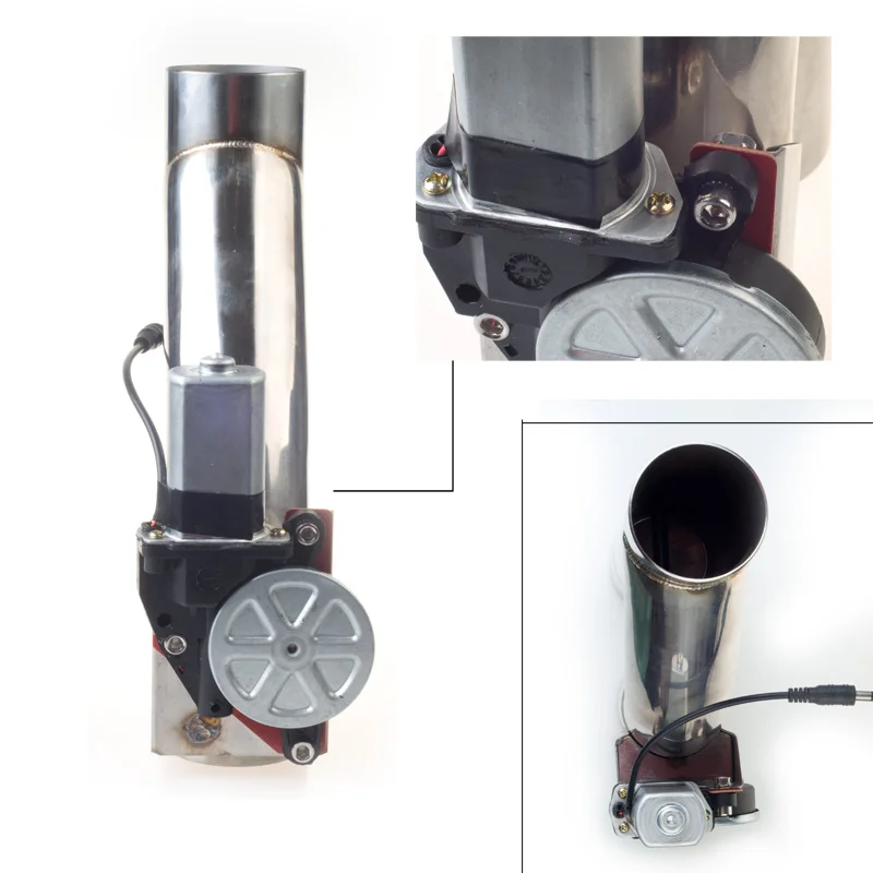 컨트롤러가 있는 Y 파이프 전기 배기 컷아웃 온 오프 듀얼 밸브, 컷 아웃 다운 파이프 키트, 304 스테인리스 스틸
