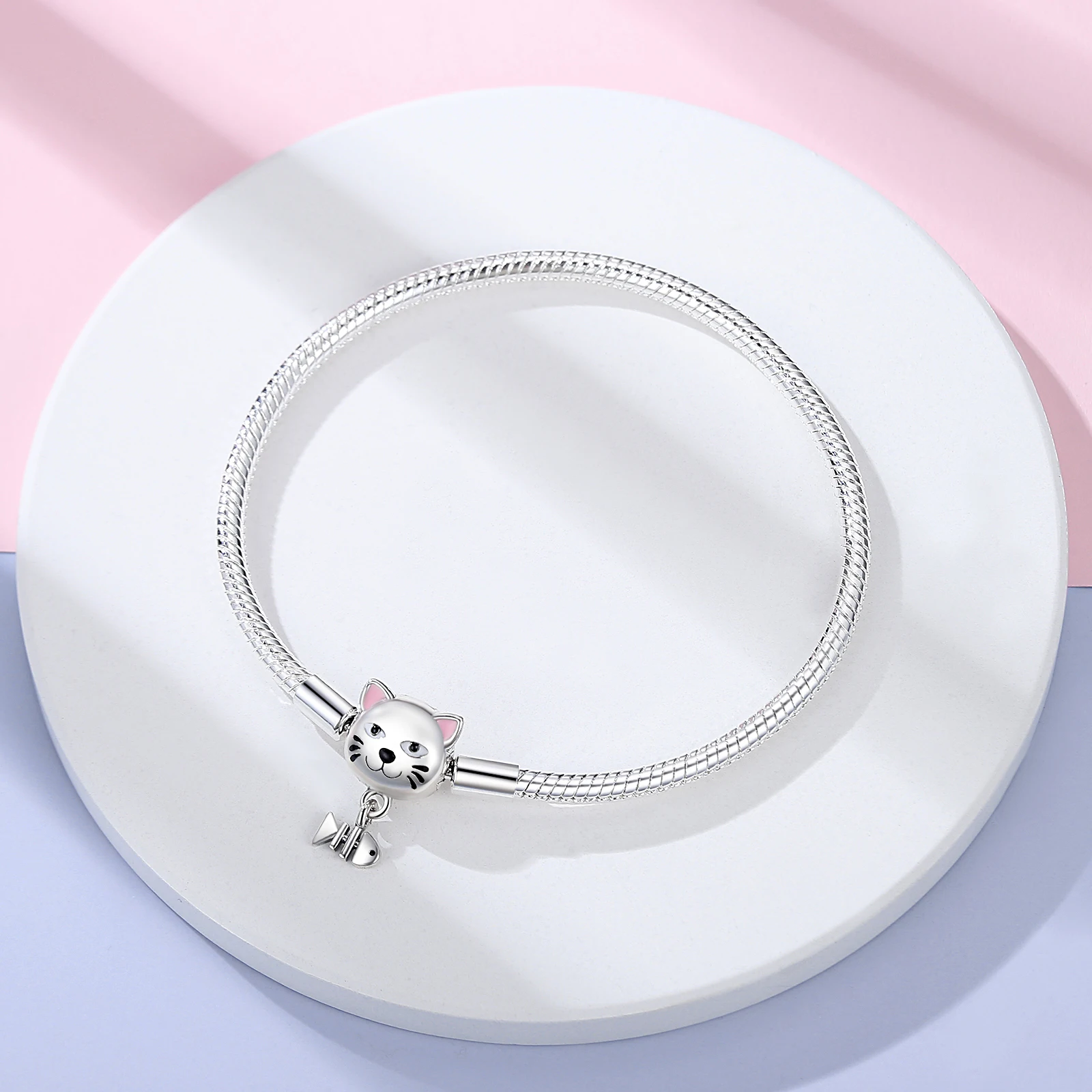 Danturn 925 스털링 실버 팔찌, 왕관 나비 버스 자매 사랑 체리 팔찌, 여성 패션 매력 팔찌