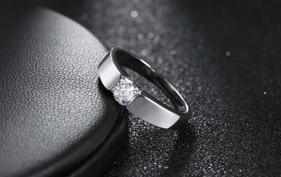 여성용 매력적인 925 스털링 실버 반지, 빛나는 크리스탈 사이즈 7/8/9 패션 파티 선물, 약혼 웨딩 주얼리