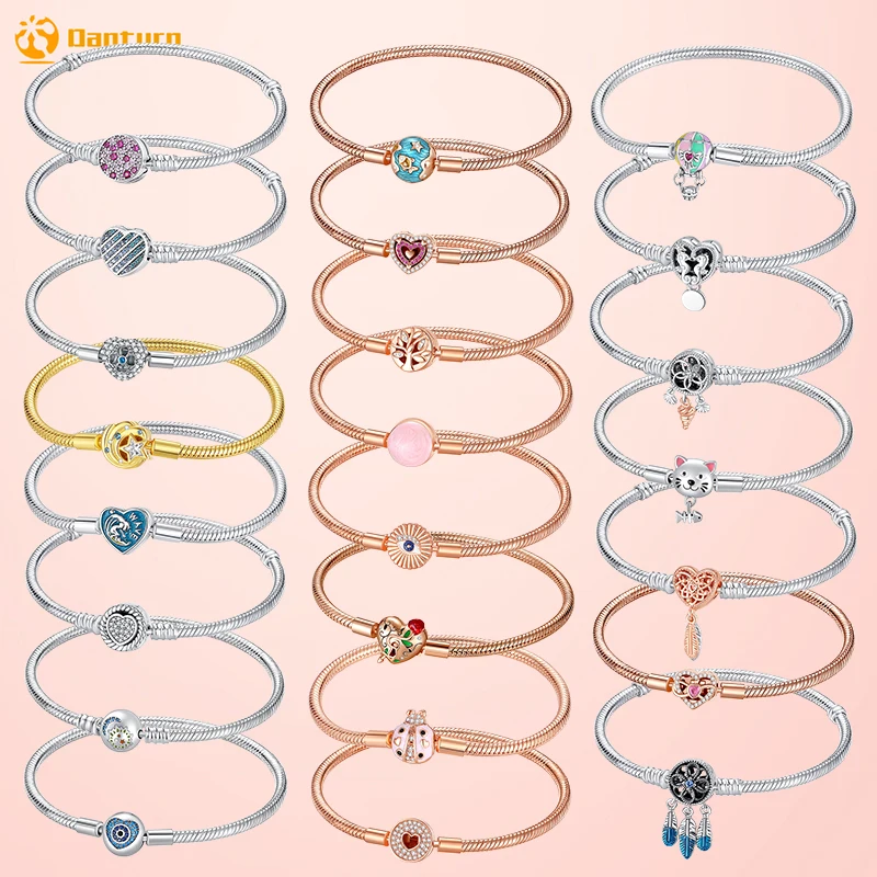 Danturn 925 스털링 실버 팔찌, 왕관 나비 버스 자매 사랑 체리 팔찌, 여성 패션 매력 팔찌 title=Danturn 925 스털링 실버 팔찌, 왕관 나비 버스 자매 사랑 체리 팔찌, 여성 패션 매력 팔찌 